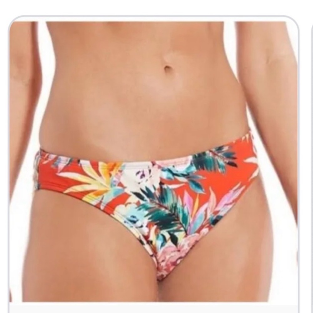 Gibson Latimer Pink Red Green Coral Tropical Bikini Bottoms
